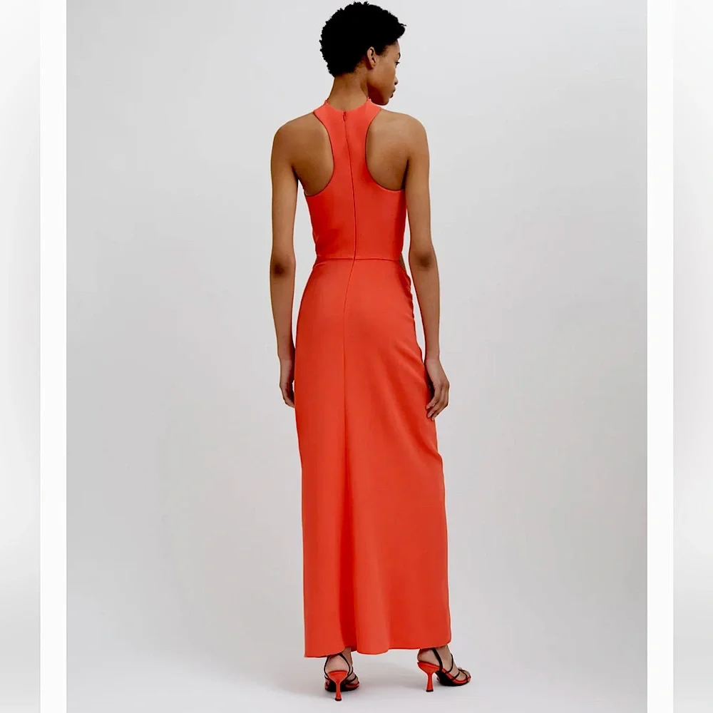 NWT Christopher Esber Reversed halter disconnect ruched dress - Picture 3 of 9